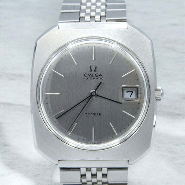 1970 Omega De Ville large octagonal Automatic watch model 166.085 in Steel on Bracelet