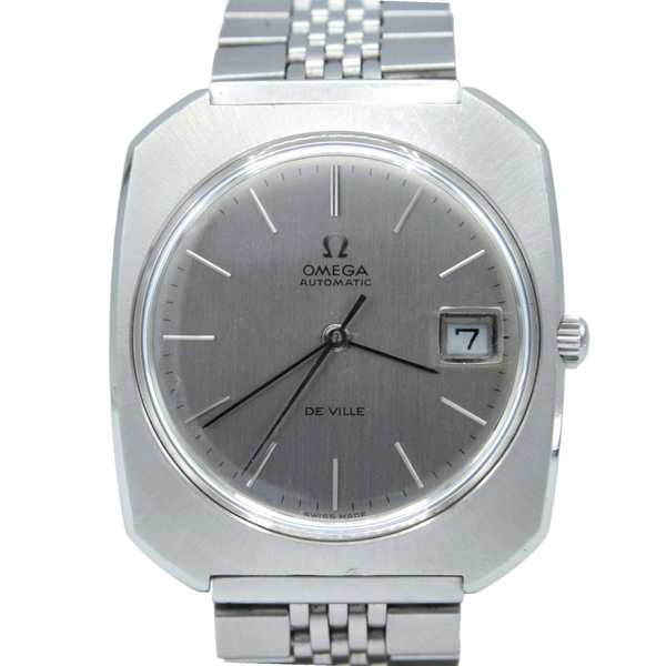 1970 Omega De Ville large octagonal Automatic watch model 166.085 in Steel on Bracelet 