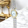 1990s Cartier Santos Ronde classic ladies watch  in Stainless Steel and 18ct Gold with Vendôme lugs