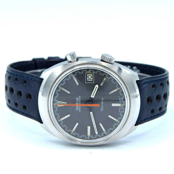 1969 Omega Chronostop Genéve Date Model 146.009 Grey Sloped Dial in Stainless Steel