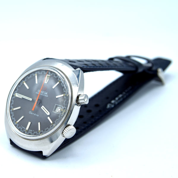 1969 Omega Chronostop Genéve Date Model 146.009 Grey Sloped Dial in Stainless Steel