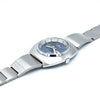 1970s Fortis blue Day Date automatic "Spaceleader" watch in Stainless Steel on Bracelet