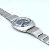 1970s Fortis blue Day Date automatic "Spaceleader" watch in Stainless Steel on Bracelet