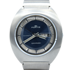 1970s Fortis blue Day Date automatic "Spaceleader" watch in Stainless Steel on Bracelet