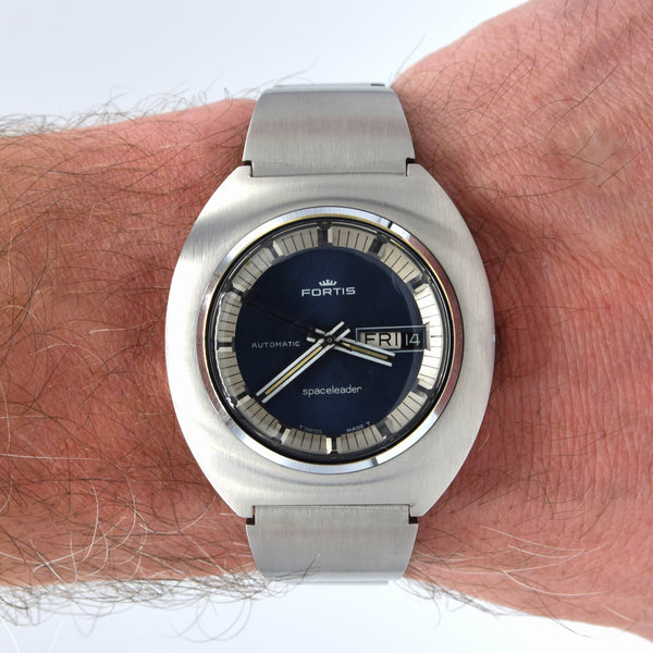 1970s Fortis blue Day Date automatic 