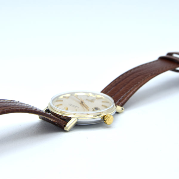 1965 Omega Automatic Seamaster De Ville Date Model 166.020 monocoque in Gold & Steel case