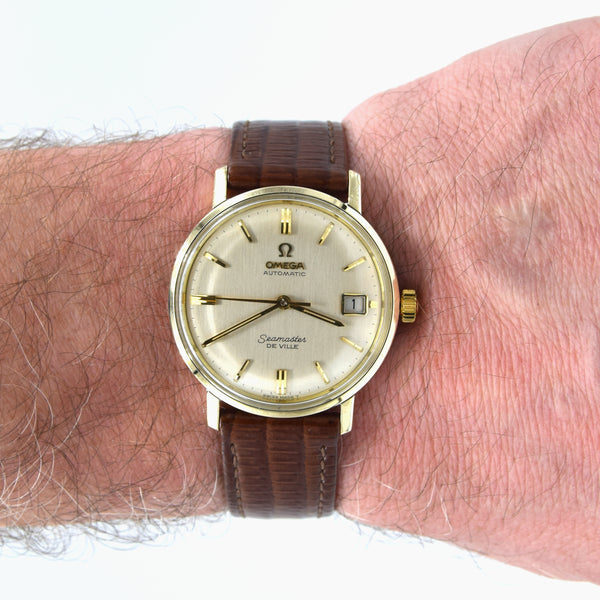 1965 Omega Automatic Seamaster De Ville Date Model 166.020 monocoque in Gold & Steel case