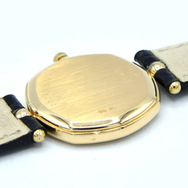 1980s Ladies Van Cleef & Arpels Manual Wind Wristwatch in Solid 18ct Gold Octagonal Case with 18ct Gold Pin Buckle