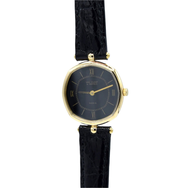 1980s Ladies Van Cleef & Arpels Manual Wind Wristwatch in Solid 18ct Gold Octagonal Case with 18ct Gold Pin Buckle