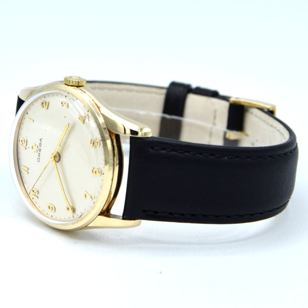 1964 / 1965 Omega full box & papers - Classic Dress Watch in Solid 9ct Gold Case Arabic numerals