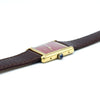 1970s Cartier Tank Mechanical with Laquer 'Ox Blood' Burgundy Dial in 925 case + Buckle & Box