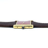 1970s Cartier Tank Mechanical with Laquer 'Ox Blood' Burgundy Dial in 925 case + Buckle & Box