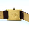 1970s Cartier Tank Mechanical with Laquer 'Ox Blood' Burgundy Dial in 925 case + Buckle & Box