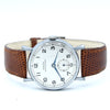 1940s New old stock unused Reda swiss 35mm wristwatch with fancy lugs on leather