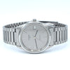 1990s Longines simple Elegant Automatic & minimalist bracelet watch  1659 - grey graphite 'Linen' Dial