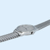 1990s Longines simple Elegant Automatic & minimalist bracelet watch  1659 - grey graphite 'Linen' Dial