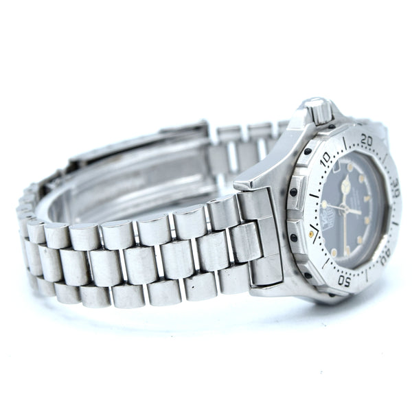 1986 Tag Heuer 3000 Ladies dive style watch Date  Model 932.208 Stainless Steel on Flip-Lock Bracelet