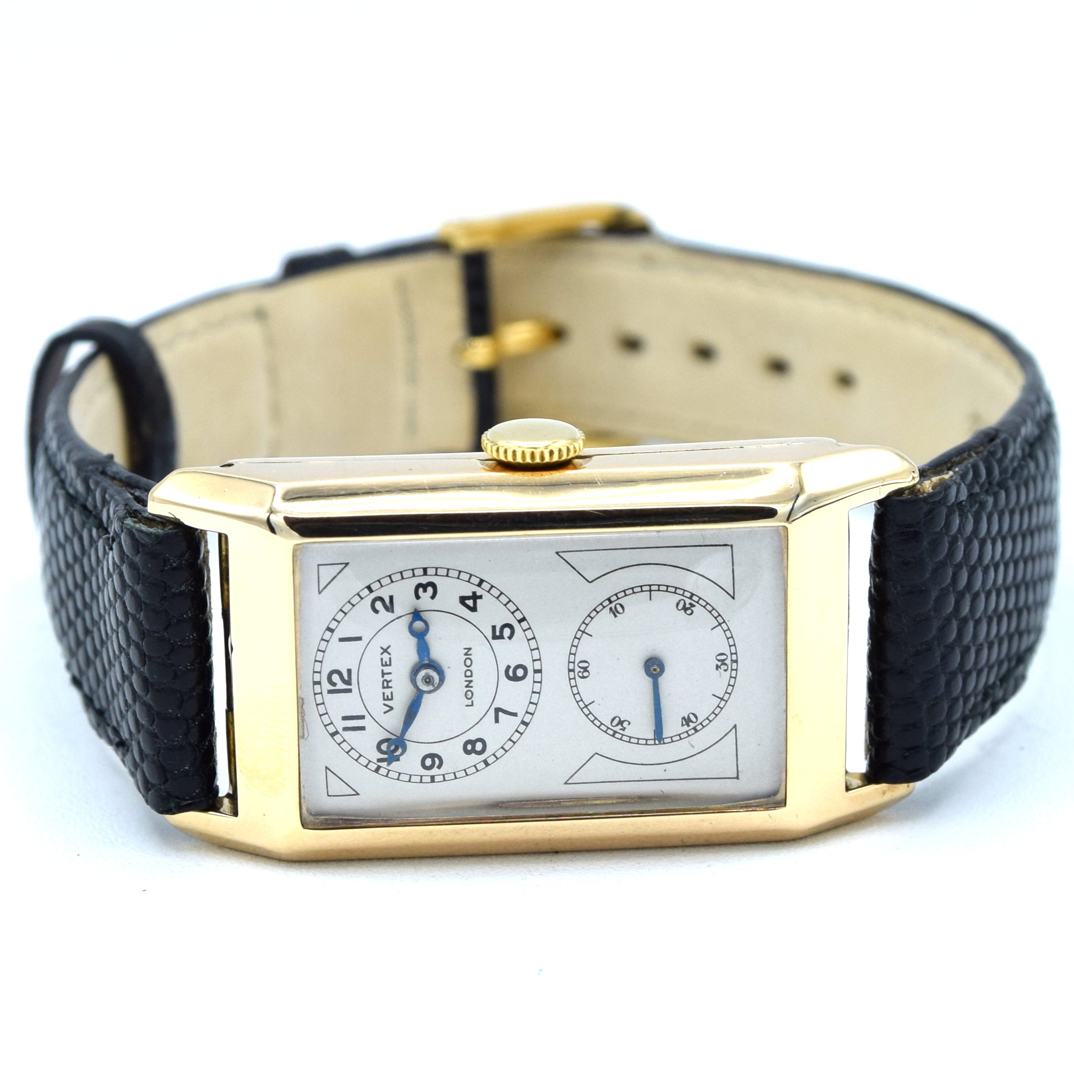 1933 Vertex Of London Exquisite Doctors Duo Dial Wristwatch In Solid 9 1933-vertex-of-london-exquisite-doctors-duo-dial-wristwatch-in-solid-9