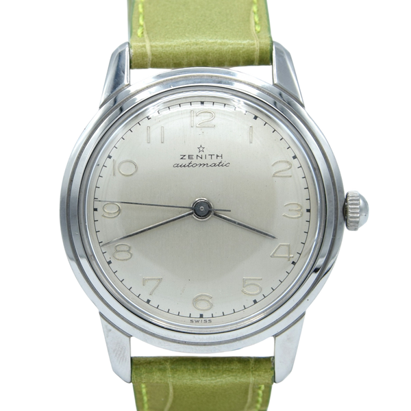1949 Zenith steel bumper Automatic with stunning original dial in steel caliber 133