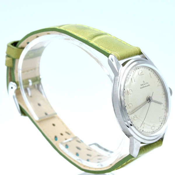 1949 Zenith steel bumper Automatic with stunning original dial in steel caliber 133