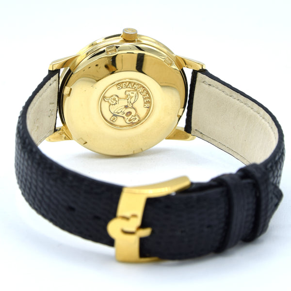 1963 Omega Automatic Seamaster Date Model 166.3020 in Solid 18ct Gold with box and booklets