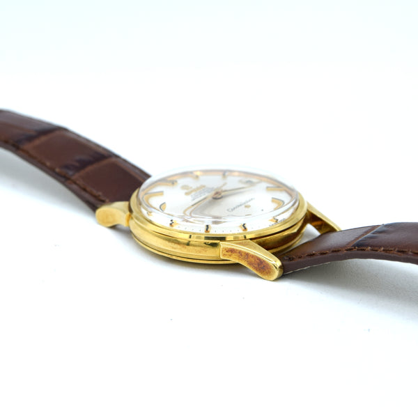 1966 Omega Constellation Date Automatic Chronometer Model 1685416 in English 18ct Gold Case with Box and Books