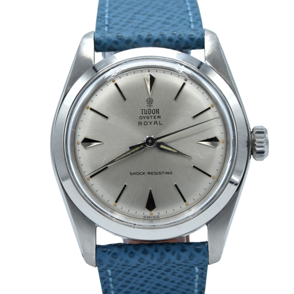 1964/65 Tudor Oyster Royal Shock-Resisting Steel Wristwatch Model 7934 in 34mm Spearhead markers
