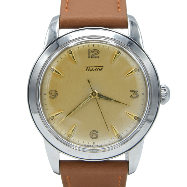 1955 Tissot  Manual Wind Wristwatch Model 6769 / 6770-8 with Original patina Dial in steel