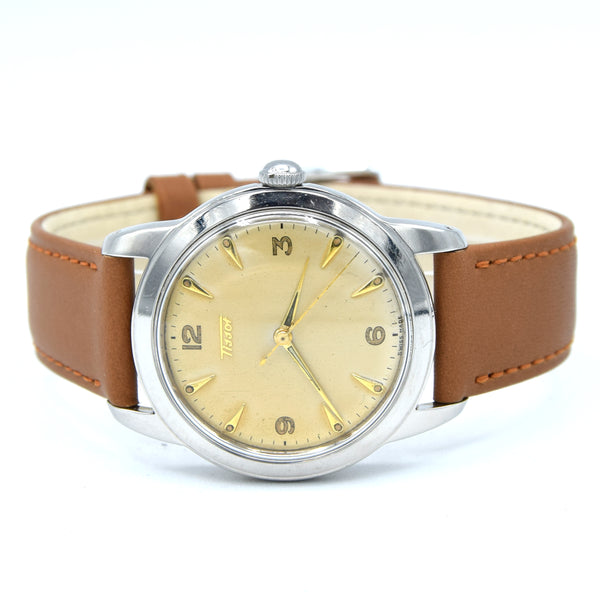 1955 Tissot  Manual Wind Wristwatch Model 6769 / 6770-8 with Original patina Dial in steel