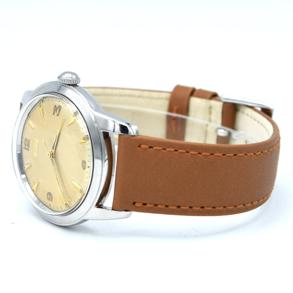 1955 Tissot  Manual Wind Wristwatch Model 6769 / 6770-8 with Original patina Dial in steel