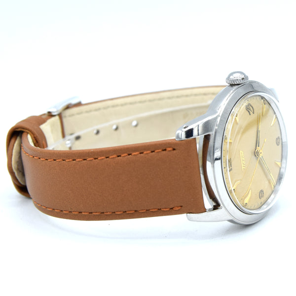 1955 Tissot  Manual Wind Wristwatch Model 6769 / 6770-8 with Original patina Dial in steel