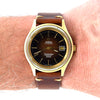 1971 Omega Rare Large Seamaster Cosmic 2000 Automatic Date Model 166.128 with Gloss Brown Spider Web Dial in Gold & Steel