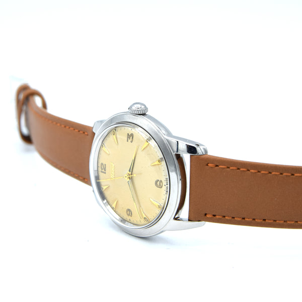1955 Tissot  Manual Wind Wristwatch Model 6769 / 6770-8 with Original patina Dial in steel