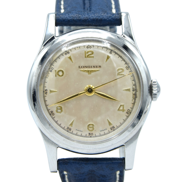 1951 Longines classic Sei Tacche Watch with Arrow and Arabic Numerals Model 5697