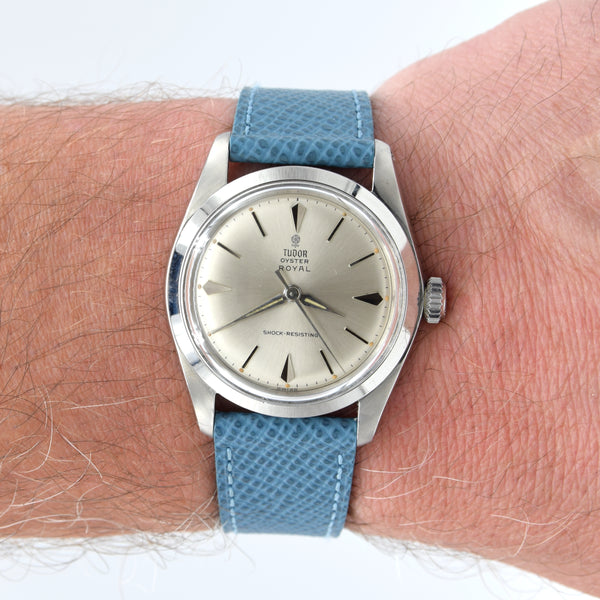 1964/65 Tudor Oyster Royal Shock-Resisting Steel Wristwatch Model 7934 in 34mm Spearhead markers