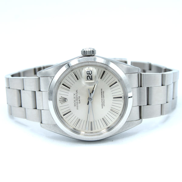 1971 Rolex Oyster Perpetual Date Model 1500 with Rare satin Silver 