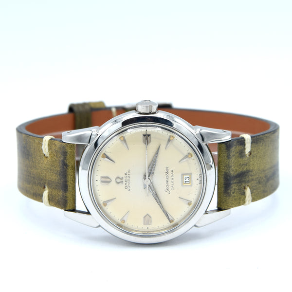 1952 Omega Seamaster one of the first bumper Automatic Date Wristwatch Model 2627-5 in steel