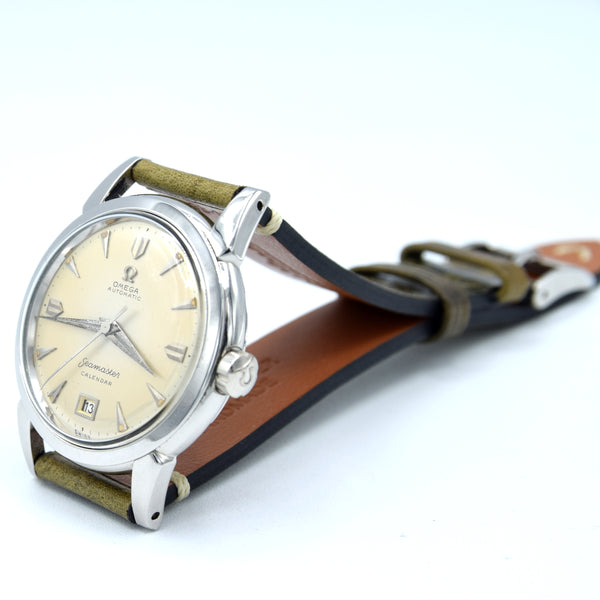 1952 Omega Seamaster one of the first bumper Automatic Date Wristwatch Model 2627-5 in steel