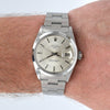1971 Rolex Oyster Perpetual Date Model 1500 with Rare satin Silver "Radial Dial" in Stainless Steel on Oyster Bracelet