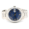 1981 Rolex Oyster Date Precision Classic Model 6694 with Stunning Blue satin Dial and gold Markers in Stainless Steel