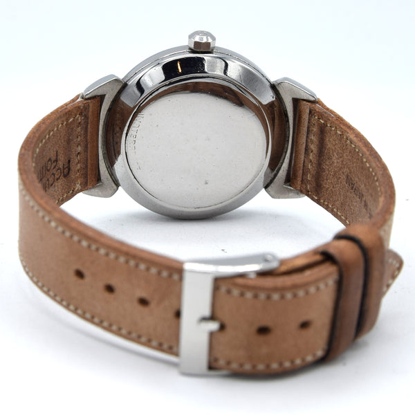 1950 Fully Restored Rare Omega Seamaster Automatic Bumper with Silver Dial and Rare Hooded Lugs in Stainless Steel Model 14350-1