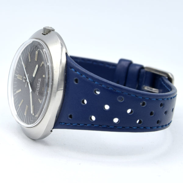 1969 Omega Geneve with Gorgeous matte grey Dial Model 135.033 in steel with strap and buckle