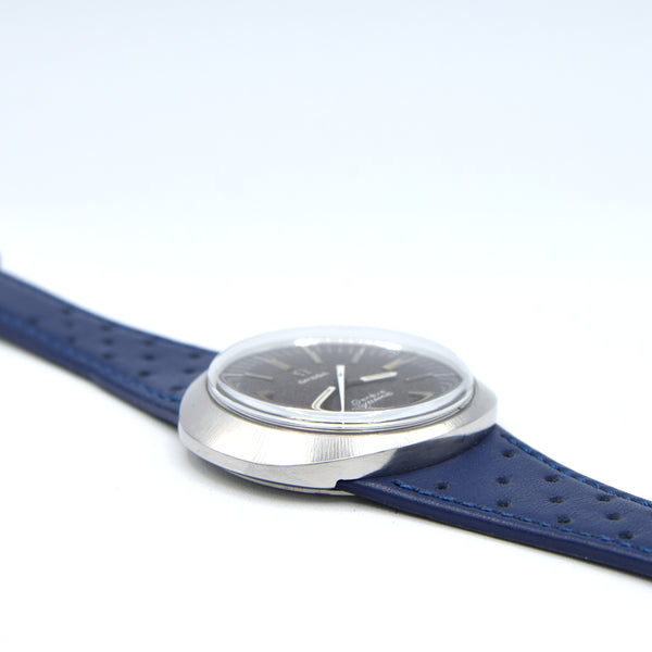 1969 Omega Geneve with Gorgeous matte grey Dial Model 135.033 in steel with strap and buckle