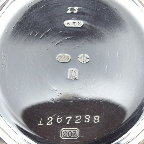1917 Heavy Cased 2oz Solid Sterling Silver Full Hunter Pocket Watch - Retailed by Thos. Russell & Son, Liverpool