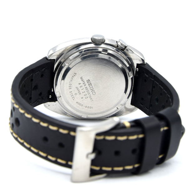 1974 Seiko Bell-Matic 4006-6031 automatic alarm watch with fabulous electric blue dial