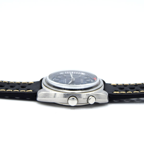 1974 Seiko Bell-Matic 4006-6031 automatic alarm watch with fabulous electric blue dial