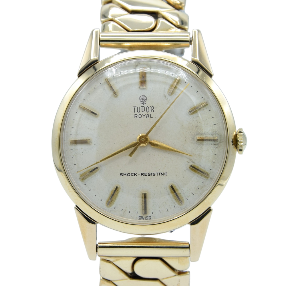 1960 Tudor Royal ‘Shock-Resisting’ – Solid 9ct Gold, Rolex-Signed Case, On Period English Excalibur Bracelet