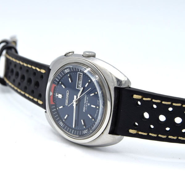 1974 Seiko Bell-Matic 4006-6031 automatic alarm watch with fabulous electric blue dial