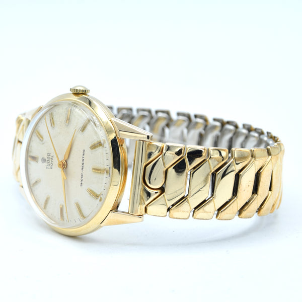 1960 Tudor Royal ‘Shock-Resisting’ – Solid 9ct Gold, Rolex-Signed Case, On Period English Excalibur Bracelet