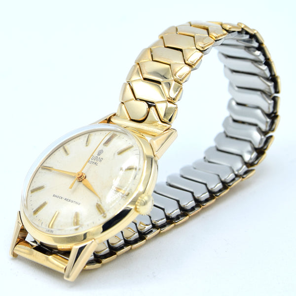 1960 Tudor Royal ‘Shock-Resisting’ – Solid 9ct Gold, Rolex-Signed Case, On Period English Excalibur Bracelet